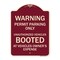 Signmission Permit Parking Only Unauthorized Vehicles Booted at Vehicle Owners Expense, A-DES-BU-1824-22712 A-DES-BU-1824-22712 - alternate 1